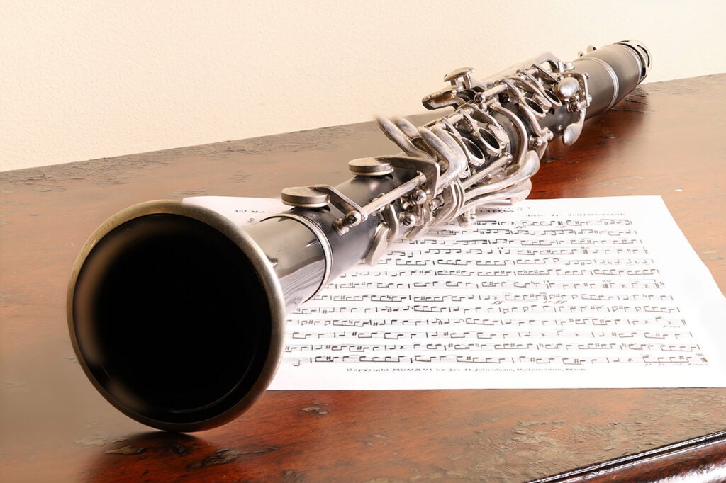 单簧管和乐谱