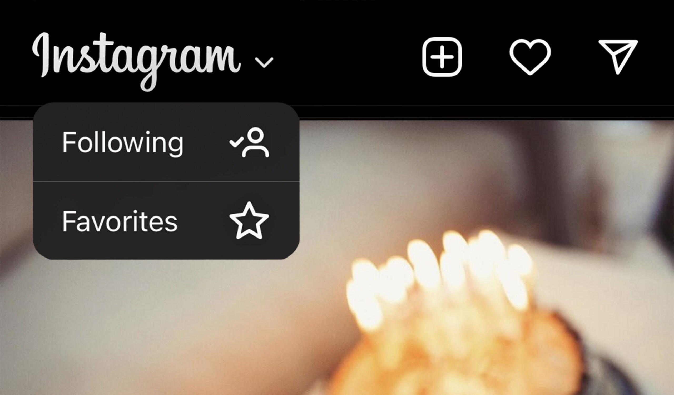 Instagram截图显示新的选项来查看时间。