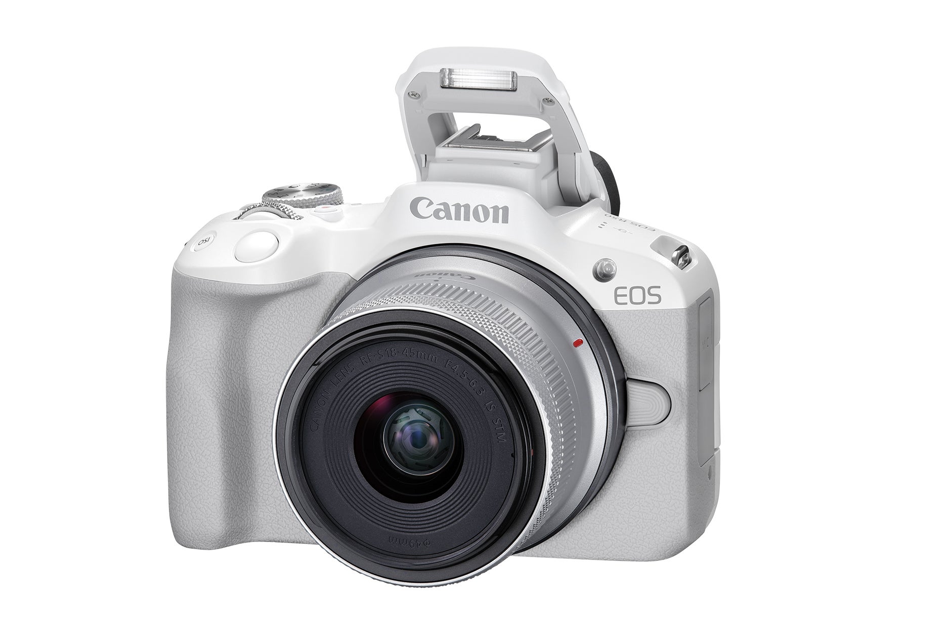 白色佳能EOS R50 APS-C无反光镜相机